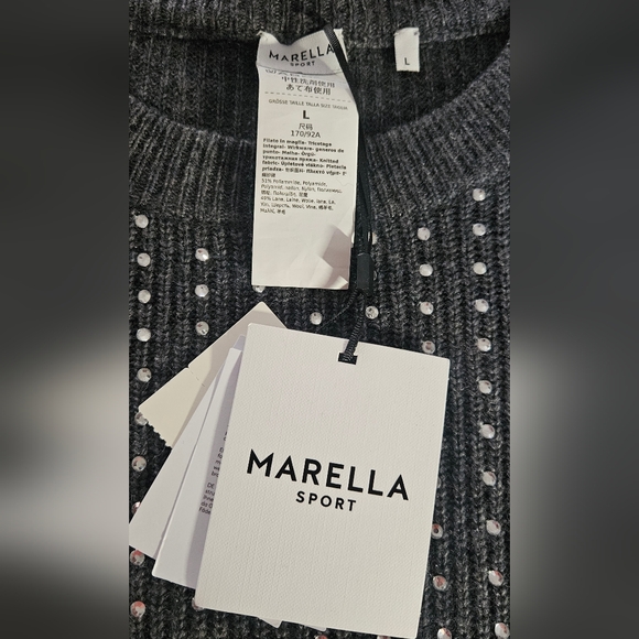 Marella Molo Rhinestone Embalish Sweater NWT - Picture 10 of 12